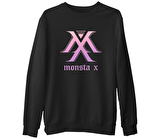 Monsta X - MX Siyah Erkek Kalın Sweatshirt