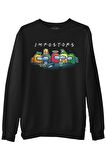 Among Us Impostors I Siyah Erkek Kalın Sweatshirt