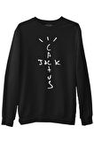 Travis Scott - Cactus Jack Siyah Erkek Kalın Sweatshirt