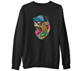 Catphone Müzik   Siyah Erkek Kalın Sweatshirt