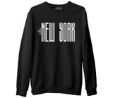 New York City - Freedom Siyah Erkek Kalın Sweatshirt