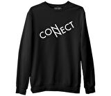 Connect with N Siyah Erkek Kalın Sweatshirt