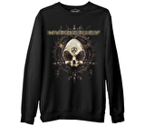 Hypocrisy - Skull Siyah Erkek Kalın Sweatshirt