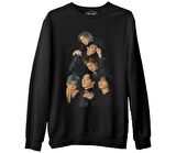 Super M - Group Siyah Erkek Kalın Sweatshirt