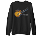 Gitar - Gibson - 1959  Siyah Erkek Kalın Sweatshirt