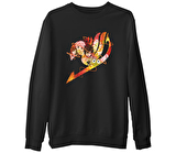 Fairy Tail  Siyah Erkek Kalın Sweatshirt