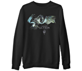 Skyrim - Paartuhnax  Siyah Erkek Kalın Sweatshirt