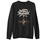 King Diamond II  Siyah Erkek Kalın Sweatshirt