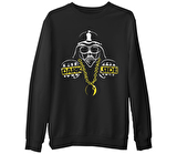 Dark Side  Siyah Erkek Kalın Sweatshirt