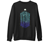 Dr.Who - Bow Ties  Siyah Erkek Kalın Sweatshirt