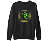 Minecraft 5  Siyah Erkek Kalın Sweatshirt