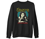 The Doors  Siyah Erkek Kalın Sweatshirt