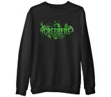 Minecraft - Creepers  Siyah Erkek Kalın Sweatshirt
