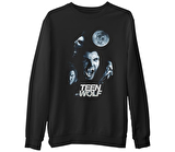 Teen Wolf  Siyah Erkek Kalın Sweatshirt