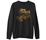 Old Car  Siyah Erkek Kalın Sweatshirt