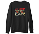 Guns N'Roses  Siyah Erkek Kalın Sweatshirt