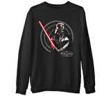 Star Wars - Light  Siyah Erkek Kalın Sweatshirt