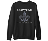 Crowbar - Symmetry in Black  Siyah Erkek Kalın Sweatshirt