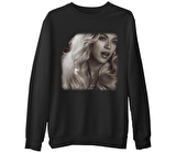 Beyonce - Star  Siyah Erkek Kalın Sweatshirt