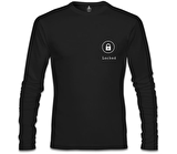 Kalp - Kilitli Siyah Erkek Sweatshirt