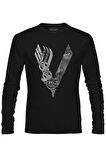 Vikings - Logo Eyes Siyah Erkek Sweatshirt