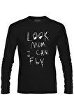 Travis Scott - Look Mom I can fly Siyah Erkek Sweatshirt