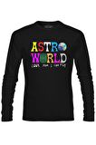 Travis Scott - Astro World Siyah Erkek Sweatshirt