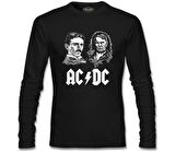 AC Tesla vs. DC Edison Siyah Erkek Sweatshirt