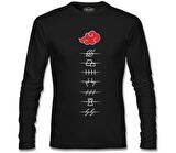 Naruto - Hidden Villages Akatsuki Siyah Erkek Sweatshirt