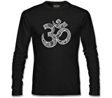 Yoga - Om Mandela Siyah Erkek Sweatshirt