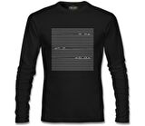 Pencere Çizgi Siyah Erkek Sweatshirt