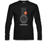 Gitar - Pena Siyah Erkek Sweatshirt