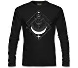Ay Üçgeni Siyah Erkek Sweatshirt