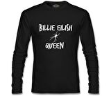 Billie Eilish - Queen Siyah Erkek Sweatshirt