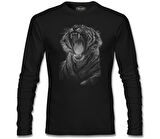 Roar - Kaplan Siyah Erkek Sweatshirt