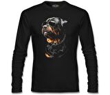 Rottweiler - Cool Siyah Erkek Sweatshirt