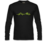 Tenis - Heartbeat Siyah Erkek Sweatshirt