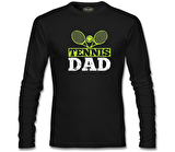 Tenis - Baba Siyah Erkek Sweatshirt