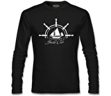 Yat Kulübü - Yatch Club Siyah Erkek Sweatshirt