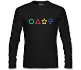 Squid Game -Candy Colours Siyah Erkek Sweatshirt