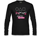Squid Game - Üçgen Siyah Erkek Sweatshirt
