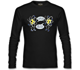 Okul ve Bilim - Fizik ve Elektron Siyah Erkek Sweatshirt