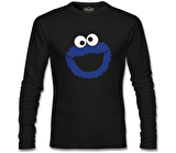 Kurabiye Canavarı - Canavar Siyah Erkek Sweatshirt