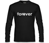 Yazı - Forever Over Siyah Erkek Sweatshirt