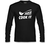 Just Cook It Siyah Erkek Sweatshirt