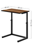 Furniqo LS-1 Yükseklik Ayarlanabilir Yan Sehpa, Laptop Sehpası, Barok Ceviz