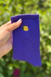 Unisex Limon ve Avokado Nakışlı 2'li Tenis Spor Çorap
