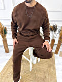 Uzun Kollu Tişört Fitilli Örme Triko Yumuşak Dokulu Tüylenmez Pamuklu Kazak Sweatshirt
