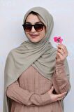 Su Yeşili Renk Likralı Viskon Penye Şal Lycra Scarf