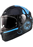 LS2 STREAM  EVO VİATOR MAT SİYAH MAVI KASK